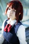 amami_haruka blouse cosplay hair_ribbons hana_(iii) idolmaster ribbon_tie sweater rating:Safe score:0 user:pixymisa