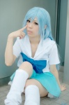 blouse blue_hair cosplay i.o.n loose_socks pleated_skirt school_uniform shii skirt socks tsuburagi_ion rating:Safe score:2 user:nil!