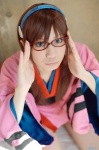 cosplay glasses hairband makinami_mari_illustrious neon_genesis_evangelion rebuild_of_evangelion shima twintails yukata rating:Safe score:1 user:nil!