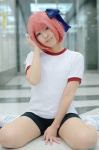 cosplay gym_shorts gym_uniform hairbow minato_tomoka pantyhose pink_hair ro-kyu-bu! rui_(ii) socks rating:Safe score:2 user:pixymisa