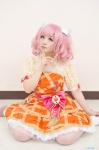 aikatsu! amahane_madoka cosplay dress nachi pantyhose pink_hair sheer_legwear socks twintails rating:Safe score:0 user:nil!