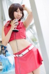 cosplay croptop kureha meiko microphone miniskirt pantyhose sheer_legwear skirt tubetop vocaloid yellow_eyes rating:Safe score:0 user:pixymisa