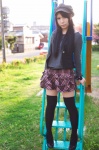 cap collar kanato_akira pantyhose skirt thighhighs twintails zettai_ryouiki rating:Safe score:2 user:xkaras