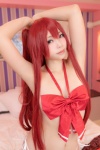 bed cosplay guguru guguru_heart kousaka_tamaki panties red_hair ribbon side-tie_panties to_heart to_heart_2 twintails rating:Safe score:0 user:nil!
