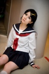 cosplay fuura_kafuka hair_clip marino miniskirt pleated_skirt sailor_uniform sayonara_zetsubou_sensei school_uniform skirt socks rating:Safe score:1 user:nil!