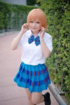 blouse bowtie caramel_eyes cosplay ema hoshizora_rin kneehighs love_live!_school_idol_project orange_hair pleated_skirt skirt rating:Safe score:0 user:pixymisa