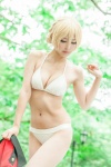 bikini blonde_hair blouse braid cosplay darjeeling garden_(ii) girls_und_panzer military_uniform na-san swimsuit rating:Questionable score:1 user:Beako