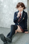 akiyoshi_umi blazer blouse cosplay pleated_skirt school_uniform skirt tagme_character tagme_series thighhighs tie zettai_ryouiki rating:Safe score:2 user:nil!