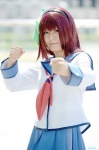angel_beats! cosplay hairband madoka_chami nakamura_yuri pleated_skirt red_hair sailor_uniform school_uniform skirt rating:Safe score:0 user:lolzin