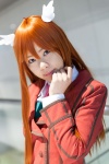 blazer blouse cosplay head_wings ohtori_chihaya red_hair riraito school_uniform tie yuu_(ii) rating:Safe score:0 user:pixymisa
