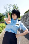 chocoball cosplay glasses lucky_star miniskirt narumi_yui police_uniform policewoman skirt rating:Safe score:1 user:nil!