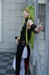 boots cc code_geass cosplay detached_sleeves green_hair houtou_singi pantyhose shorts uniform rating:Safe score:0 user:nil!