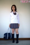 blouse bookbag kneesocks pleated_skirt school_uniform skirt sweater_vest togashi_azusa rating:Safe score:0 user:nil!