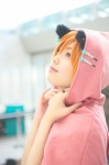animal_ears cosplay dog_ears forest hood kaieda_kae mayuzumi_kaoru orange_hair rating:Safe score:0 user:nil!