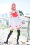 berry_berry cosplay dress makise_anji pink_hair sailor_uniform school_uniform thighhighs yukinohara_sasahime zettai_ryouiki rating:Safe score:0 user:nil!