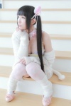 animal_ears cat_ears cleavage cosplay denim hoodie lechat original shorts tail tank_top thighhighs twintails white_cat_feed_diary white_legwear rating:Safe score:1 user:nil!
