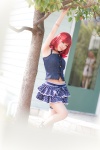 camisole cosplay love_live!_school_idol_project miniskirt nishikino_maki pantyhose red_hair sheer_legwear shimotsuki_sato skirt rating:Safe score:3 user:nil!