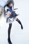 akemi_homura blouse cosplay guns hairband mari_(ii) pantyhose pleated_skirt puella_magi_madoka_magica skirt rating:Safe score:3 user:nil!