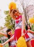 cheerleader_uniform costume midriff pleated_skirt pom_poms ponytail sasaki_nozomi skirt tank_top vyj_81 rating:Safe score:0 user:nil!