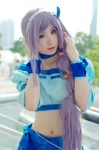 aono_miki choker cosplay croptop cure_berry fresh_precure! hairband makise_anji midriff miniskirt ponytail pretty_cure purple_hair skirt rating:Safe score:0 user:nil!
