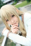 blazer blonde_hair cosplay konohana_hikari para_noiko school_uniform strawberry_panic! rating:Safe score:0 user:darkgray