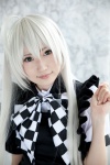 ahoge apron blouse cosplay haiyore!_nyaruko-san hiokichi nyaruko white_hair rating:Safe score:1 user:pixymisa