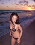 beach bikini ocean private_beach side-tie_bikini sunset swimsuit wet yabuki_haruna rating:Safe score:2 user:nil!