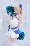 blonde_hair cheerleader_uniform cosplay halter_top hat miniskirt pom_poms shizuku skirt tagme_character tagme_series thighhighs white_legwear zettai_ryouiki rating:Safe score:0 user:nil!