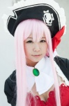 bow bra captain_liliana collar cosplay itsuki_akira overcoat pink_hair pirate_hat queen's_blade_rebellion rating:Safe score:0 user:pixymisa