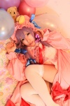 amatsuka_miyu bed cosplay dress hat patchouli_knowledge purple_hair robe stuffed_animal thighhighs touhou zettai_ryouiki rating:Safe score:0 user:nil!