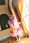 amatsuka_miyu cosplay dress hat patchouli_knowledge purple_hair robe stuffed_animal teddy_bear thighhighs touhou rating:Safe score:0 user:nil!