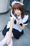 apron cosplay dress hairband kii_anzu maid maid_uniform original thighhighs zettai_ryouiki rating:Safe score:0 user:nil!