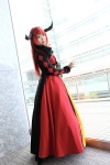 cosplay demon_queen gown horns maoyuu_maou_yuusha megumegu red_eyes red_hair rating:Safe score:0 user:pixymisa