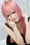 bow cleavage cosplay crown dress izumi_ayame megurine_luka pink_hair vocaloid world_is_mine_(vocaloid) rating:Safe score:2 user:pixymisa