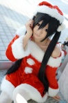 cosplay dress k-on! maika nakano_azusa pantyhose santa_costume stocking_cap twintails rating:Safe score:3 user:nil!