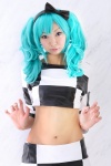 aqua_hair croptop hairband hatsune_miku miniskirt mixture necoco skirt twintails vocaloid rating:Safe score:2 user:nil!