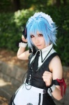 ahoge apron armband blue_hair cosplay cuffs headband maid maid_uniform matsuko otoko_no_ko_wa_meido_fuku_ga_osuki!? tie yuki_(otoko) rating:Safe score:0 user:pixymisa