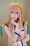 aiba_ai cosplay crown megurine_luka pink_hair sleeveless_blouse tagme_song vocaloid rating:Safe score:0 user:nil!