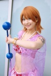 cosplay halter_top ichigosaki_maron nami_(one_piece) one_piece orange_hair skirt staff vest rating:Safe score:0 user:nil!