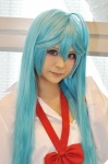 blouse blue_hair bowtie cosplay denpa_onna_to_seishun_otoko school_uniform sizuku touwa_erio rating:Safe score:0 user:pixymisa