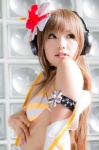 beatmania_iidx bikini_top cosplay headphones kipi pleated_skirt skirt swimsuit umegiri_iroha vest rating:Safe score:4 user:Prishe