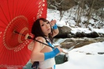 cosplay gauntlets hairbow kimono king_of_fighters kunoichi saku shiranui_mai umbrella rating:Safe score:0 user:nil!