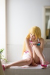 bakemonogatari blonde_hair cosplay dress nisemonogatari oshino_shinobu suu rating:Safe score:6 user:pixymisa