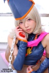 blonde_hair blouse bolas cellphone cosplay detached_sleeves gagaga_girl hat natsumi necklace pink_eyes pointed_skirt scarf yugioh!_zexal rating:Safe score:0 user:pixymisa