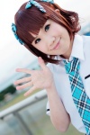 amami_haruka blouse cosplay hair_ribbons idolmaster kyouka school_uniform tie rating:Safe score:0 user:pixymisa