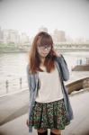 blouse glasses hairband hayase_ami miniskirt skirt sweater thighhighs zettai_ryouiki rating:Safe score:1 user:nil!