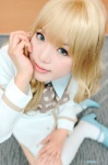 blonde_hair cosplay kipi kneehighs konohana_hikari school_uniform strawberry_panic! rating:Safe score:1 user:darkgray
