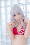 ahoge bikini_top cosplay haiyore!_nyaruko-san kurasaka_kururu nyaruko silver_hair swimsuit rating:Safe score:2 user:nil!
