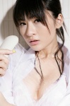 bathroom bikini_top cleavage dress_shirt mitsui_mayu open_clothes swimsuit wet rating:Safe score:0 user:nil!