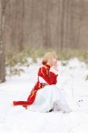 blonde_hair boots braid cosplay dress fate/series fate/stay_night kamui_arisa red_moon saber rating:Safe score:0 user:nil!